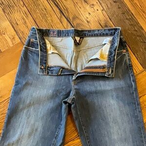 Men’s lucky brand straight leg zip fly size 34 waist dark denim jeans